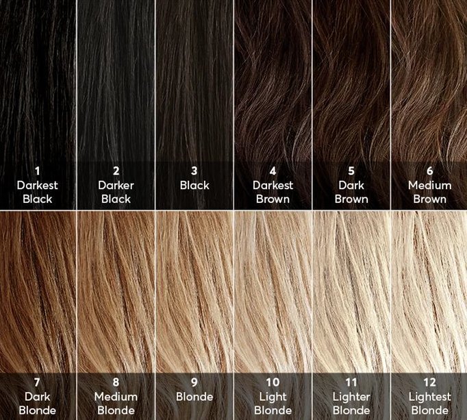 Reed Hair Color Chart