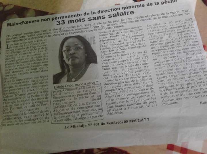 PeterBrady241's tweet photo. Le #Gabon se dirige vers une inévitable et très profonde crise sociale. 33 mois sans salaire pour les agents de la main d'œuvre non permante de la direction général et de la pêche.

#JeanPingAuPalais
#JeanPingPresidentÉlu

@CPAfrique 
@franceinfo 
@LEXPRESS 
@libe 
@LePoint https://t.co/6WhbbwOuHy