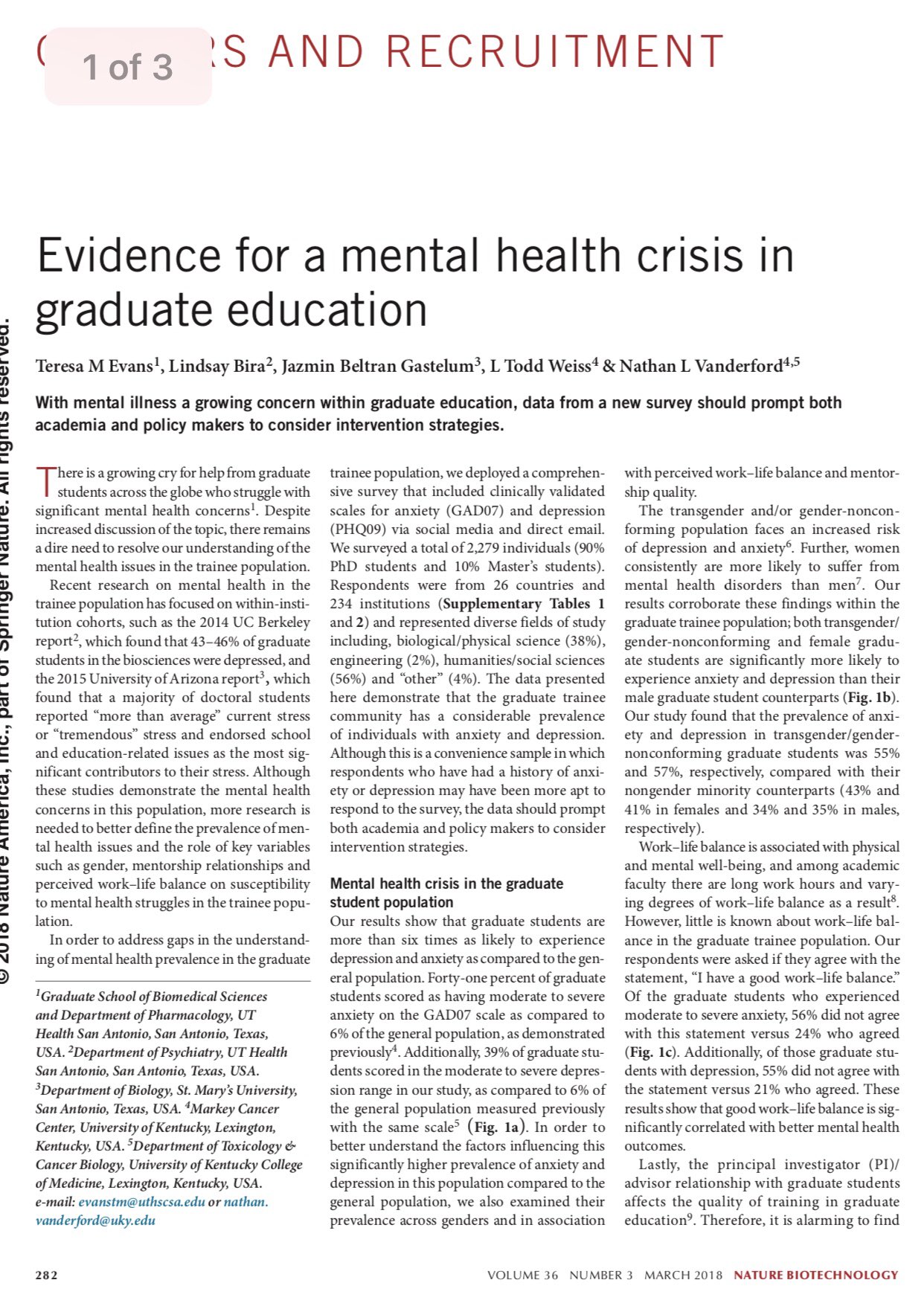 Robert Seaborne on X: &ldquo;Piece on the mental health of graduates in 