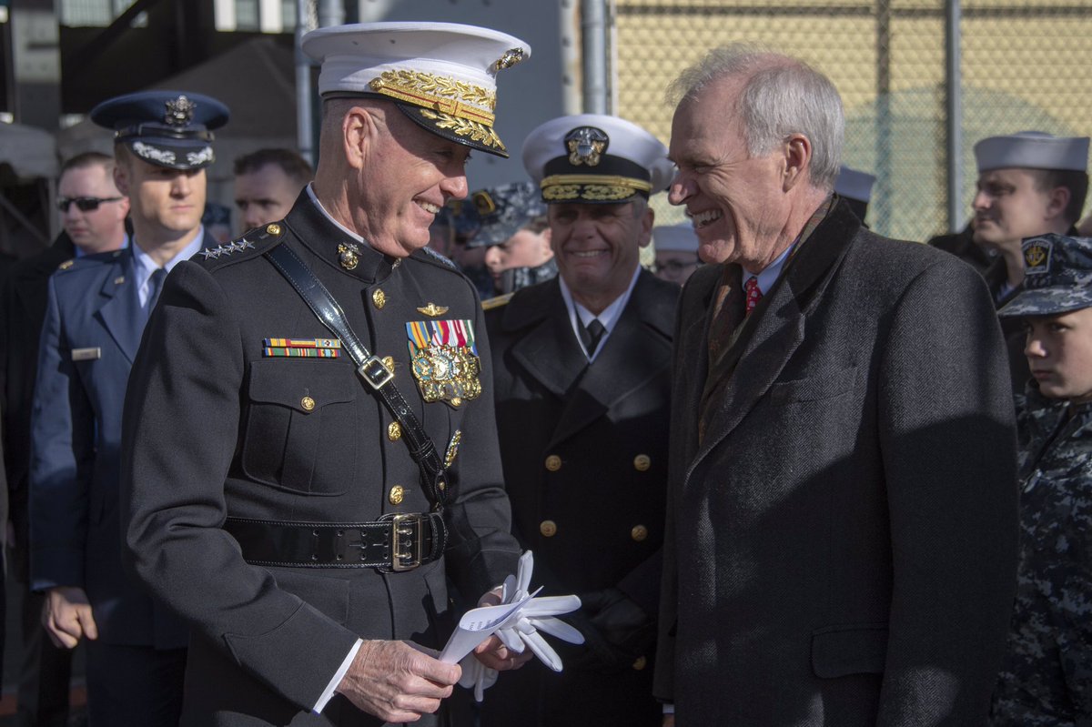#GenDunford attended the @USNavy’s commissioning of #USSThomasHudner yesterday in #Boston. 

Learn more about the ship’s namesake and how it increases #NavyLethality for our @SurfaceWarriors: 
navylive.dodlive.mil/2018/11/28/uss…