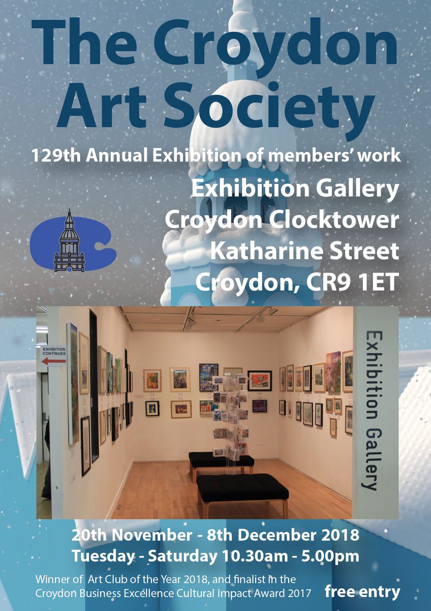 Melmoth71's tweet photo. #InsideCroydon features the #CroydonArtSociety Annual #Exhibition 2018! Clocktower exhibition has broad brush approach to local talent https://t.co/Y5ZAa0imuV via @insidecroydon #art #Croydon #London Open until Sat 8 December free entry #Visit us! @MuseumOfCroydon @croydonevents https://t.co/sa5kA8fBmT