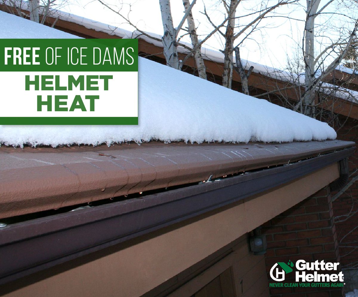 GutterHelmetMN's tweet photo. There's no denying - winter is here, and with it, ice dams. Be smart and protect your gutters through these winter months with Helmet Heat—you’ll never have to worry about clogged or winter damaged gutters again. https://t.co/Fh4iUcJUei