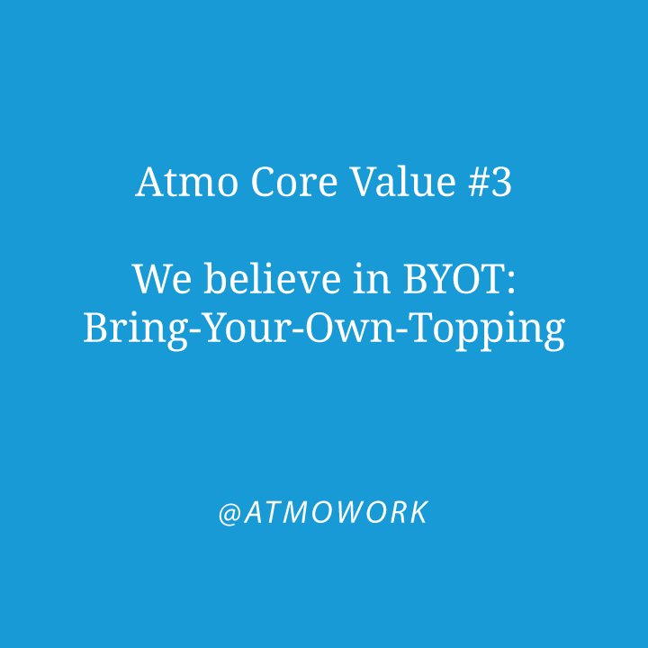 AtmoWork's tweet photo. ✨ ATMO CORE VALUE #3✨We believe in BYOT: Bring-Your-Own-Topping (for our favorite day of the week –– Waffle Wednesday, of course). 😋We encourage taking ownership for the well-being of Atmosphere, especially in the little, but very important details, like waffle toppings! https://t.co/0Go9FIflf0