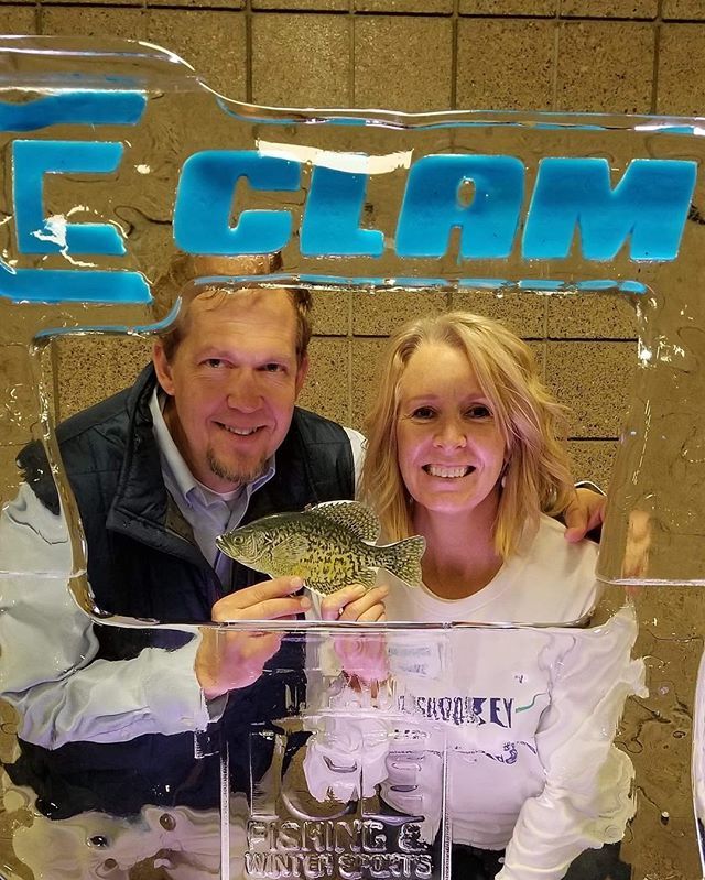 CnRelease's tweet photo. St. Paul Ice Fishing Show.  CLAM and WAM @womenanglersofminnesota are sponsoring a winter crappie tournament.  Check it out on the FishDonkey App! 🎣❄️👸
👑🧣🧤
❄️🐟🙌🏽
@clamoutdoors 
#fishdonkey
#fishingtournament 
#icefishing
#womenanglers 
#icefishin… https://t.co/1NQ3qdDIGI https://t.co/eNLPjx81cq