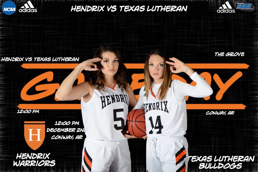 HendrixWarriors's tweet image. Looking for 2nd win as many days, Hendrix tackles Texas Lutheran inside The Grove at 12 PM as part of last home game of 2018. #WarriorUp @vinessadaniel @serena_pruitt