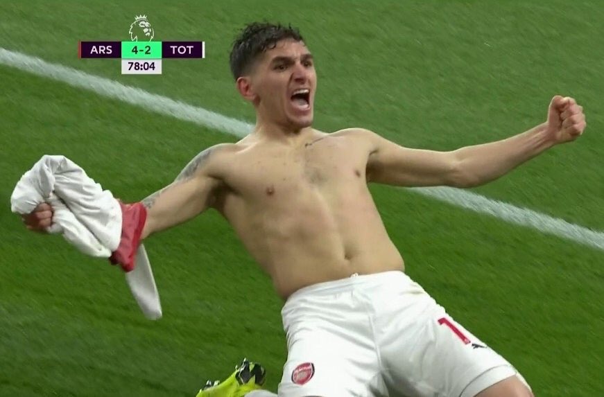 A picture for all Arsenal fans. Pure passion from Lucas Torreira. What a player!