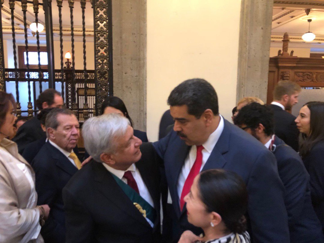 AMLO y Maduro el 1ro de diciembre del 2018 Foto: Nicolás Maduro