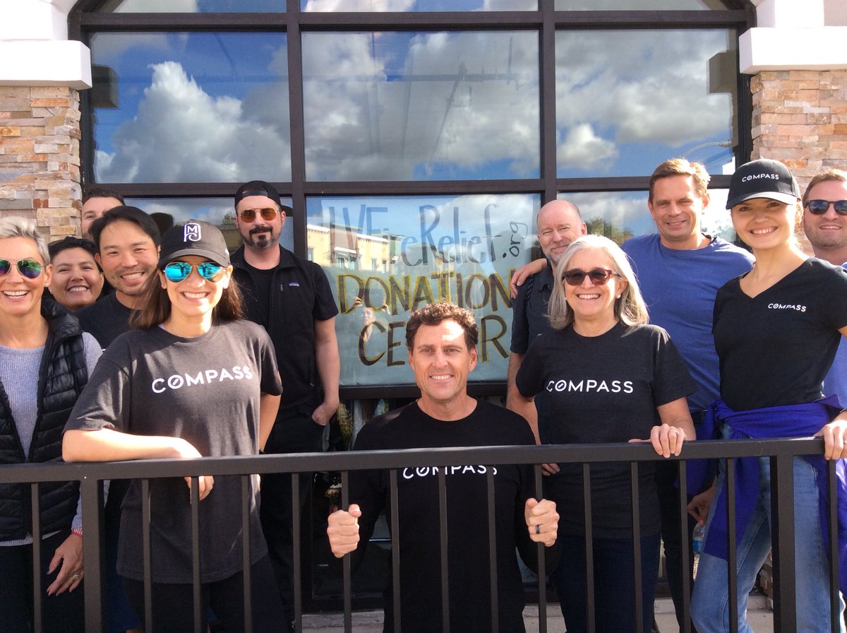 Jeanne and several <a href="/Compass/">Compass</a> #RealEstate agents volunteering to help California #fire victims. Thanks to Todd Stevens from NYC for organizing this opportunity to lend support and helping hands.