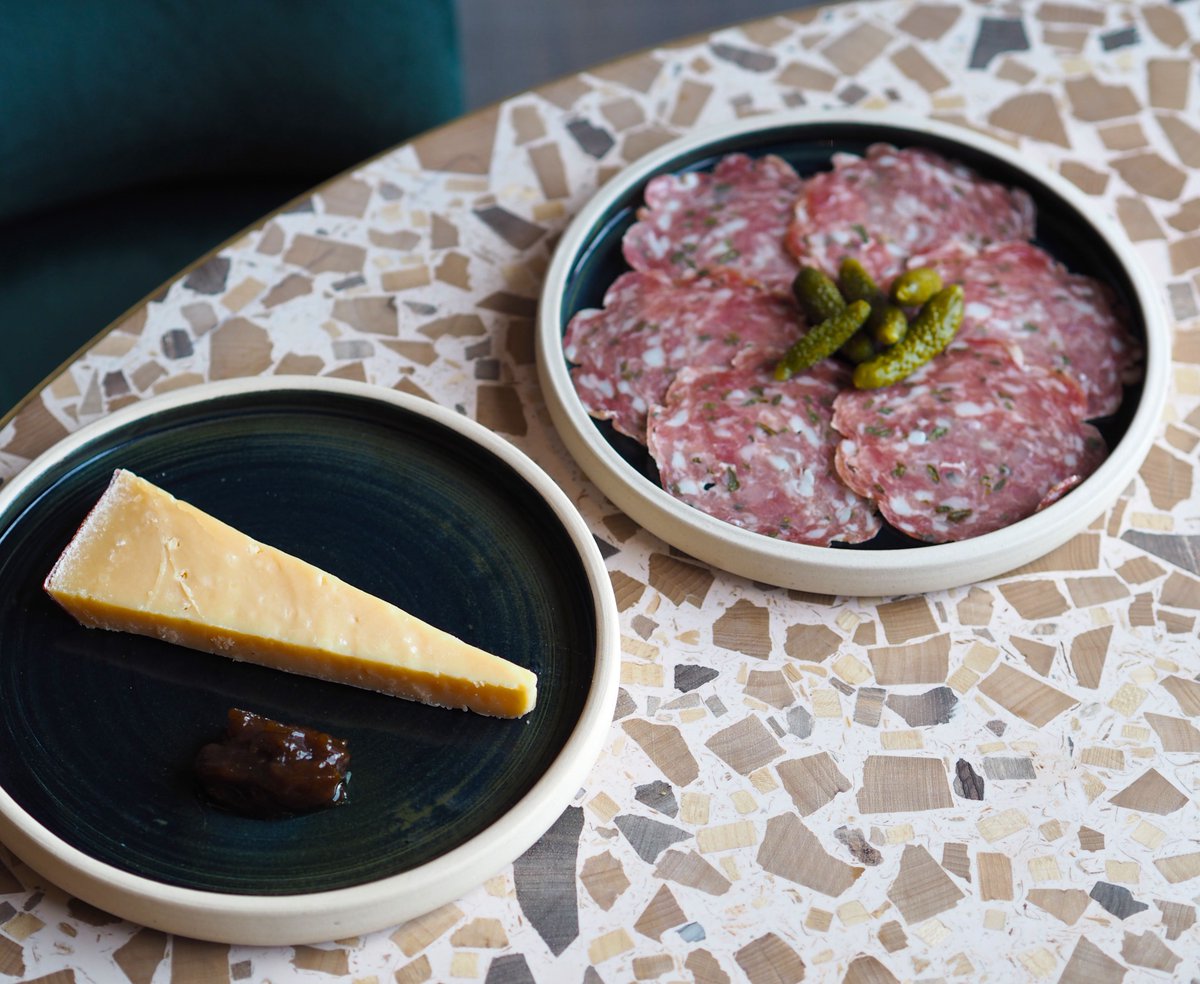 Old Groendal, a hyper-mature cow’s milk cheese from Belgium, and Seaweed &amp; Cider Salami from <a href="/cornishcharcute/">Cornish Charcuterie</a> in Bude. Thanks to <a href="/LaFromagerieUK/">La Fromagerie</a> and @cannonandcannon. We are open on Sundays from 17.00 – 22.00.