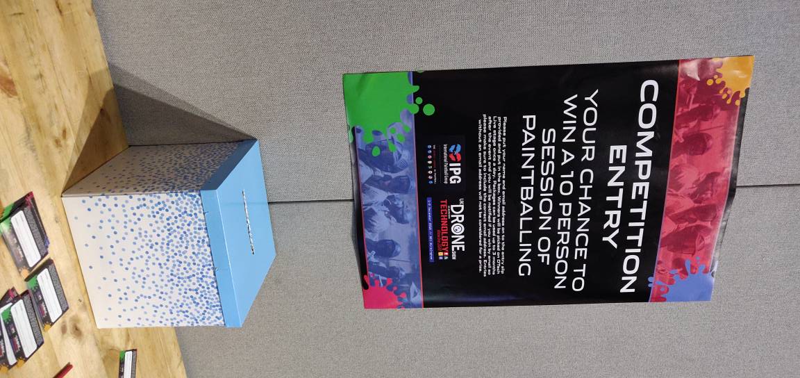 TechShowLive's tweet image. Last chance to enter the International Paintball Group competition! The entry box is located near the entrance! 💥

#UKDRONEANDTECHNOLOGYSHOWLIVE2018