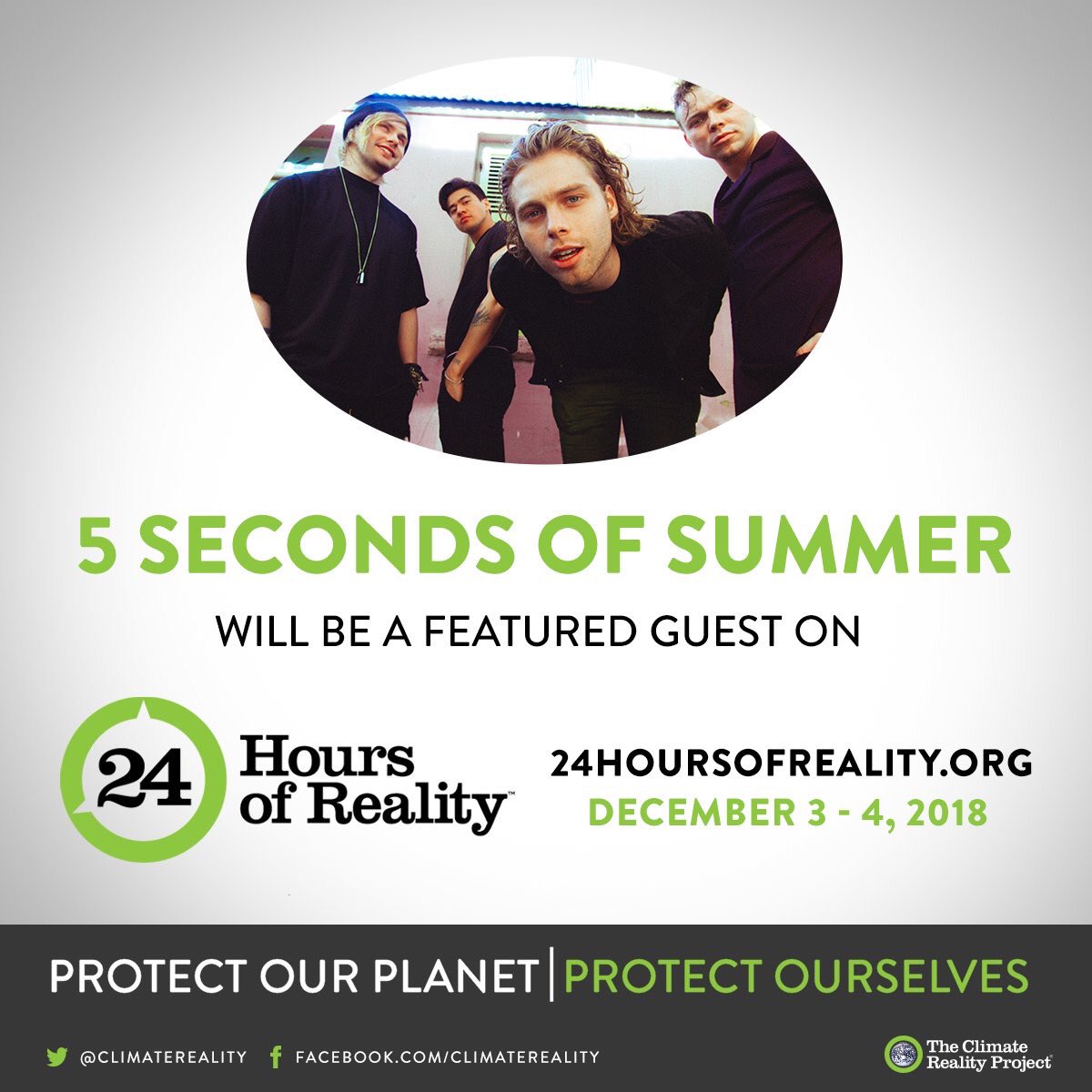 Anything is possible when we all come together // We’re honored to join @climatereality on Dec. 3-4 for #24HoursofReality, the largest global conversation on the climate crisis. Please make yourselves aware // http://bit.ly/2yXUGW2
