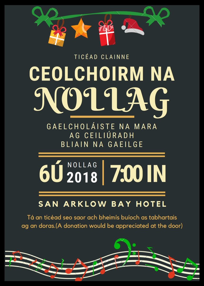 Cuireadh go gach iar-scoláire/iar-thuismitheoir agus éinne eile le spéis chun teacht chuig ár gceolchoirm Nollag an Déardaoin seo chugainn. Oíche bhrïomhar ceolmhar i ndán dùinn :