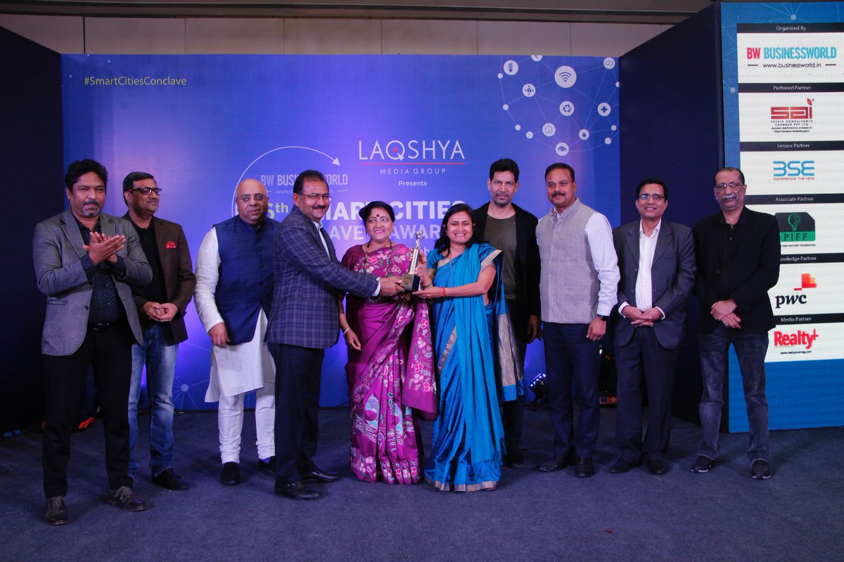 BWsmartcities's tweet photo. Congratulating Winners: "New Delhi Municipal Council" and "Ujjain Smart City Limited" Under "Smart Education Initiative of the Year" Category for @laqshyamedia Presents @BWBusinessworld 6th #SmartCitiesConclave &amp; Awards 2018 https://t.co/rVy1vM2sws