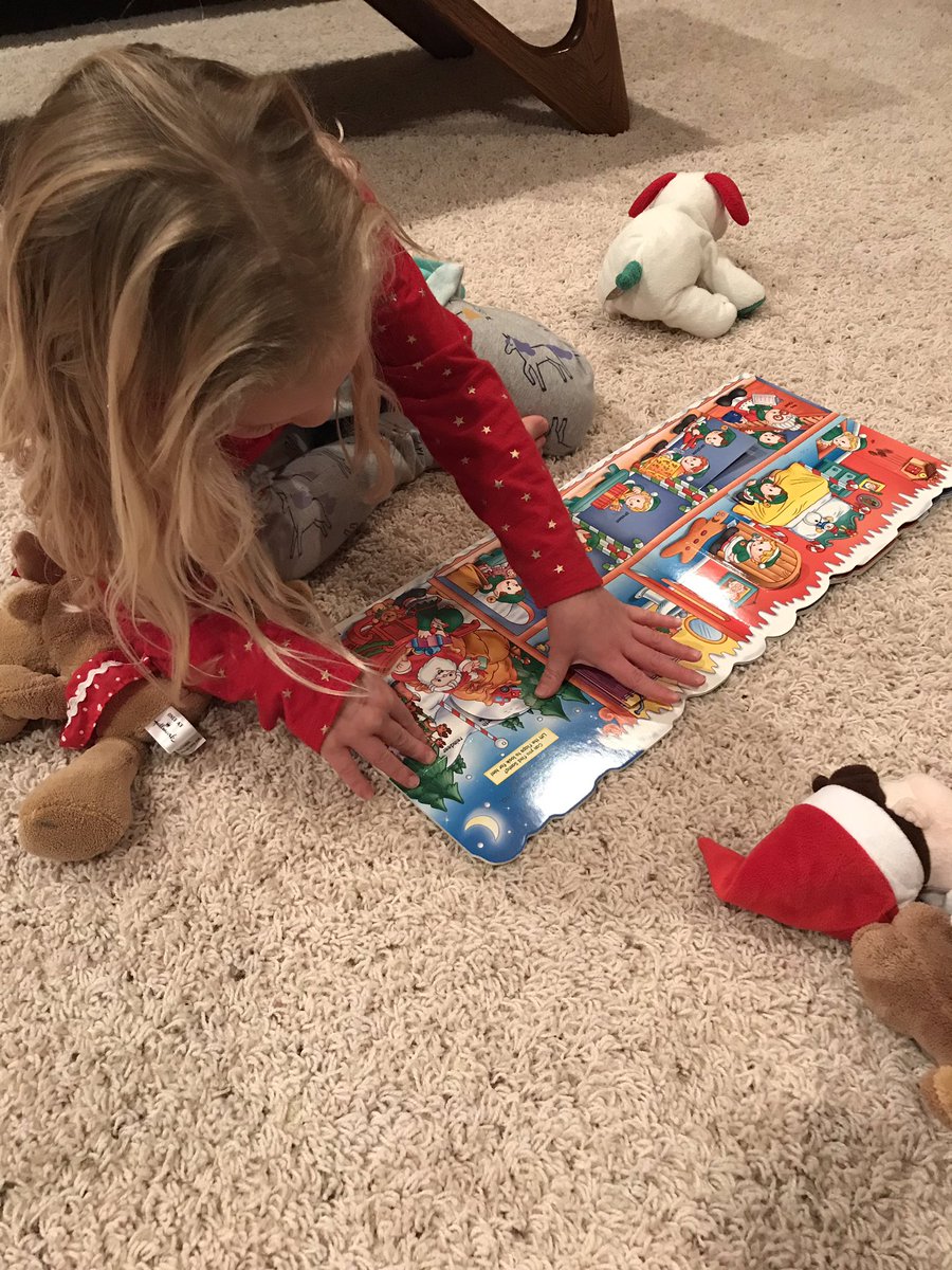 Day 1 - Jessica, TL at Harding Middle School in Cedar Rapids, IA.  It isn’t a classic, but my girls adore this Fisher-Price lift-the-flap Christmas book and look forward to it every year. 😍#mwlibchat #gwaealibs