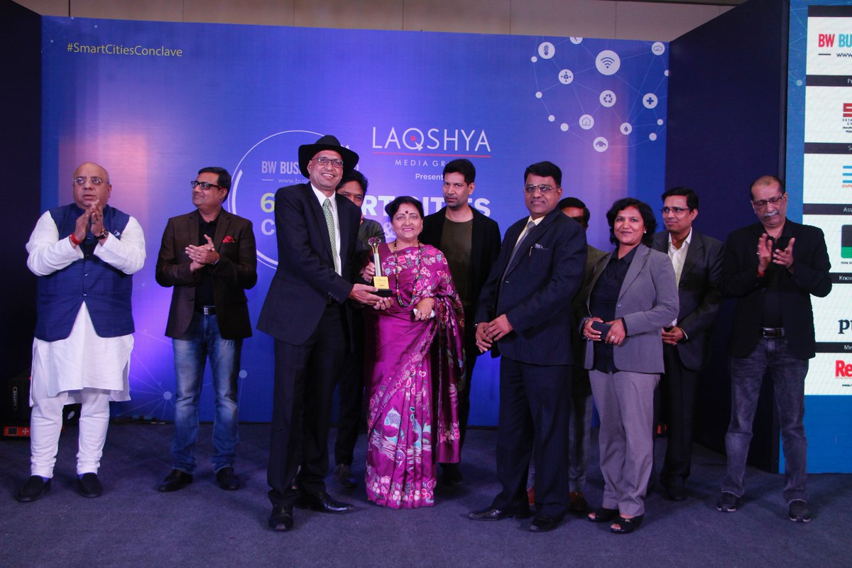 Congratulating Winners: "Rajasthan - Department of IT &amp; Communication" and "Gabbit Trans Systems Pvt Ltd" Under "Safety and Security Initiative" Category for <a href="/laqshyamedia/">Laqshya Media Group</a> Presents <a href="/BWBusinessworld/">BW Businessworld</a> 6th #SmartCitiesConclave &amp; Awards 2018