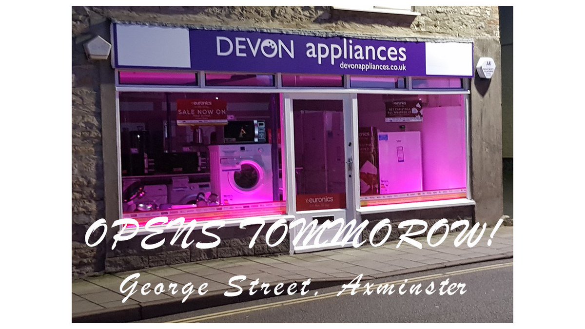 devonappliances's tweet image. Our new store in Axminster opens tomorrow. Why not pop in and see what we offer. 
#axminster #euronics #seaton @euronics_UK @ax_tc @AxminsterHomes @VisitAxminster
