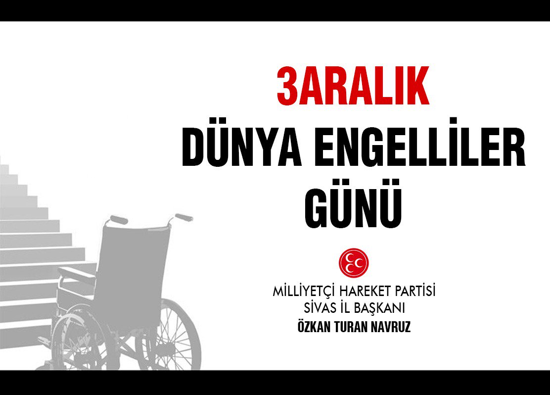 ozkannavruz's tweet photo. Engelli olmak elimizde değil ama engelleri kaldırmak elimizde #memeter #3AralıkDünyaEngellilerGünü #SivasBelediyesi https://t.co/lvcgf0lSuu
