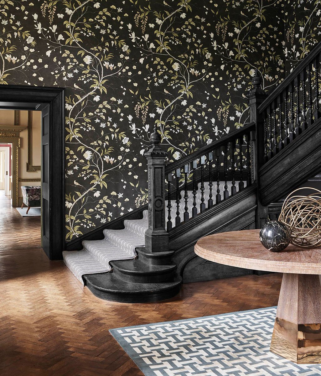 ZoffanyFW's tweet photo. This delicate ‘tree of life’ wallpaper which has been taken from a wall hanging in Chambalon Castle, Switzerland. Hand drawn on textured cloth and digitally reprinted, this Zoffany design is striking in its perfect simplicity. View the Darnley collection: https://t.co/77ClFPbO4x https://t.co/zznDep9E3E