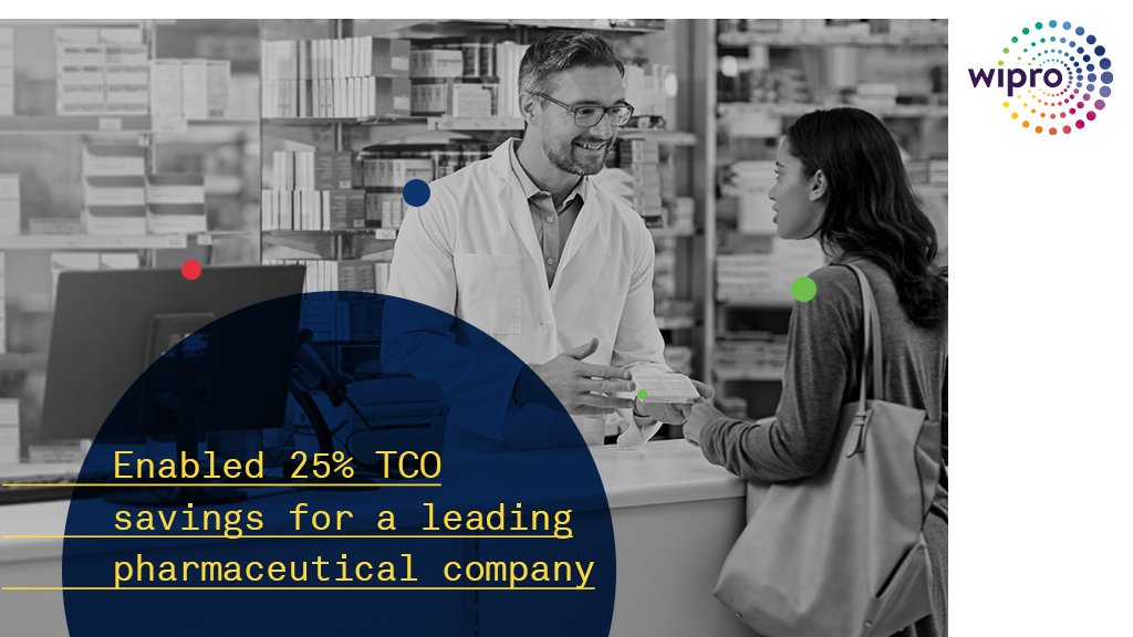 Wipro's tweet image. We helped a leading #Pharmaceutical company migrate their legacy #VirtualDesktopInfrastructure (VDI) platform to #VirtuaDesk™. Read to know more: bddy.me/2AK2FGr #DX #DigitalWorkplace
