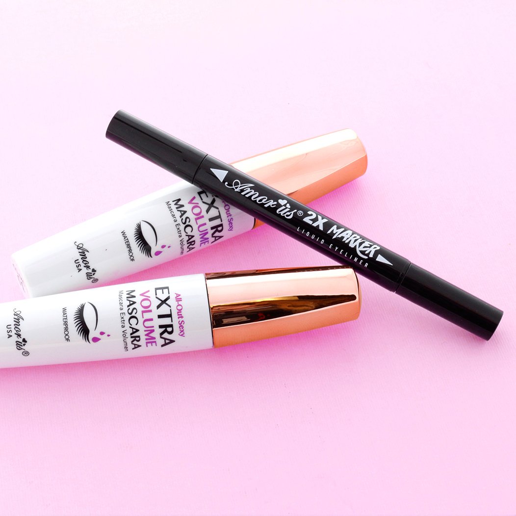 shopamorususa's tweet image. The perfect pair! ❣️🤗❣️#2XMarker Waterproof Liquid Eyeliner and #AllOutSexy Volume Mascara!

#amorus