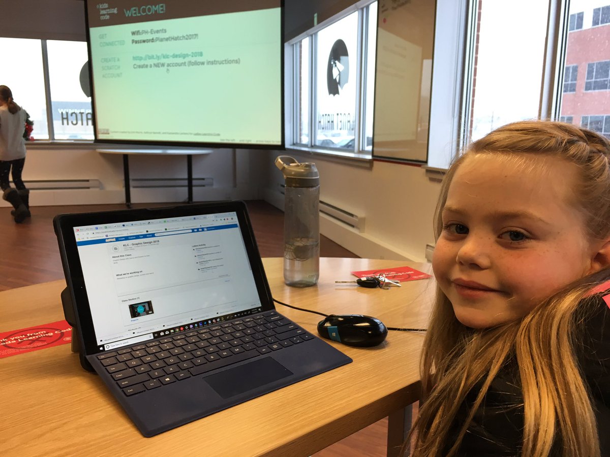 jkeys82's tweet image. #kidslearningcode at planet hatch with Claire