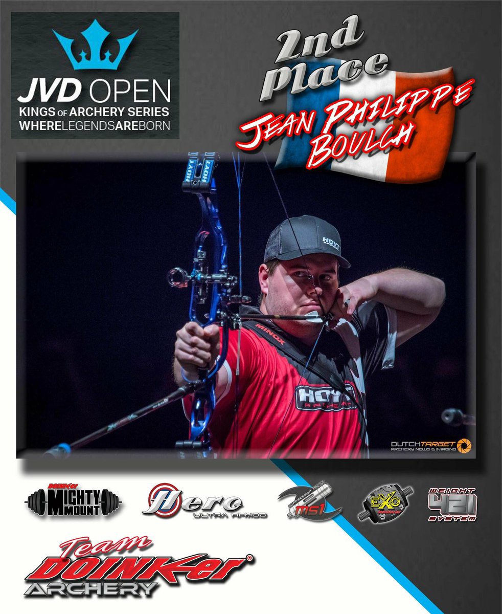 DoinkerStabs's tweet image. Congratulations to Jean Philippe Boulch on his 2nd Place Win at the Kings Of Archery JVD Open!
#TeamDoinker #Doinker #Archery #JVDopen #KingsOfArchery