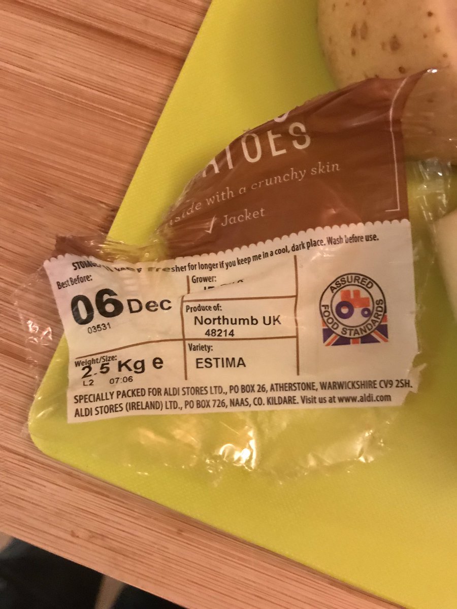 Not very good Quality or Value Aldi ! Short of potatoes for our Sunday roast.