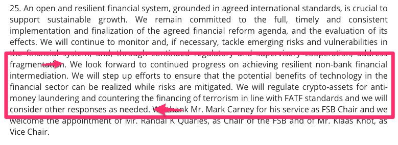 inkparadox's tweet image. So #G20 nations (Including INDIA) signed a joint declaration which states &quot;We will Regulate crypto-assets for anti-money laundering and countering the financing of terrorism in line with FATF standards and we will consider other responses as needed&quot; 
&quot;Regulate&quot; 🧐
#isupportcrypto