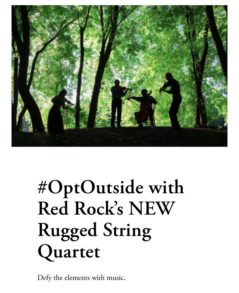 redrockstrings's tweet photo. Book our NEW Rugged String Quartet for an outdoor musical as wild as you are between dec 2nd and Christmas to get $100 off!!! Our new indestructible carbon fiber instrument option is sponsored by Glasser Ny! https://t.co/PgCO7orrLp