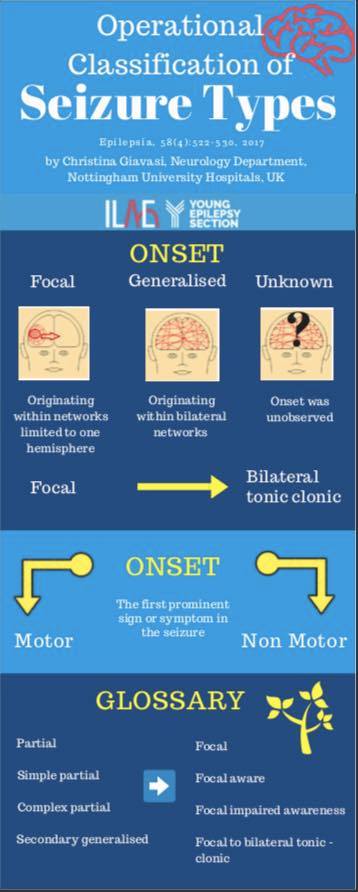 Classification of #Seizure Types: Latest in our #infographic series by ILAE's Young #Epilepsy Section (<a href="/yesILAE/">yesILAE</a> ). Follow the link for more information including the full guideline, instruction manual and online training module. ow.ly/kmuw30mNOjG