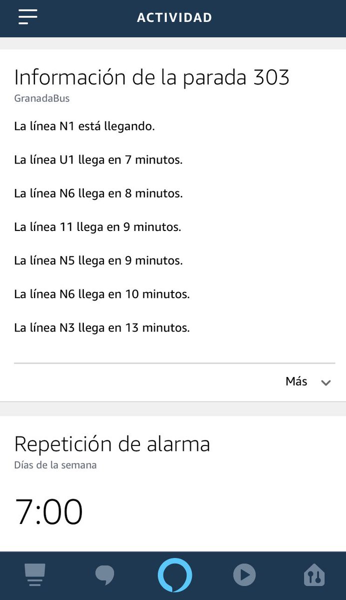 GranadaBus's tweet photo. #Alexa, el asistente virtual de @AmazonESP ya está aquí, y con él, la skill de #GranadaBus. Actívala para que #Alexa te informe de los tiempos de las paradas.
https://t.co/UEvrJZ35Cv https://t.co/uLzOEIZ67k