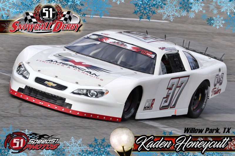 #SnowballDerby: Starting 25th in the 51st Annual Snowball Derby, Kaden Honeycutt.

Watch live: speed51.com/watch-today-51…