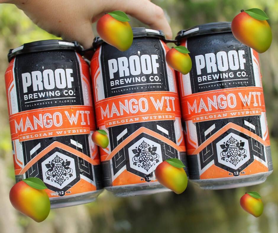ProofBrewingCo's tweet photo. It's raining MANGOS! π₯π₯π₯ Want to be featured on our social media?! Pick up Mango Wit at your favorite Tallahassee retailer and tag #MangoWitπ₯ in your pics! #ProofBrewingCo #TLHbeer https://t.co/FeLaWXJZ1F