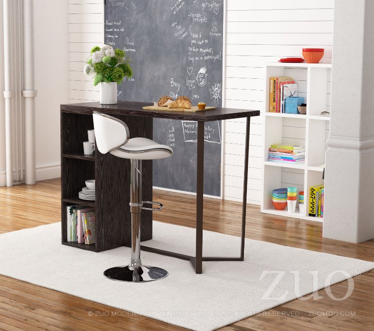 ZuoModern's tweet photo. ZUO's Brooklyn Storage Bar is beauty meet functionality as the smooth surface can be used as a tabletop, serving or work area.Three open cubbies hold books, storage baskets, or your favorite bottles of wine. #zuomod #bar #barstorage #barstool #kitchendesign #tasktable https://t.co/9k4dYWtKvs