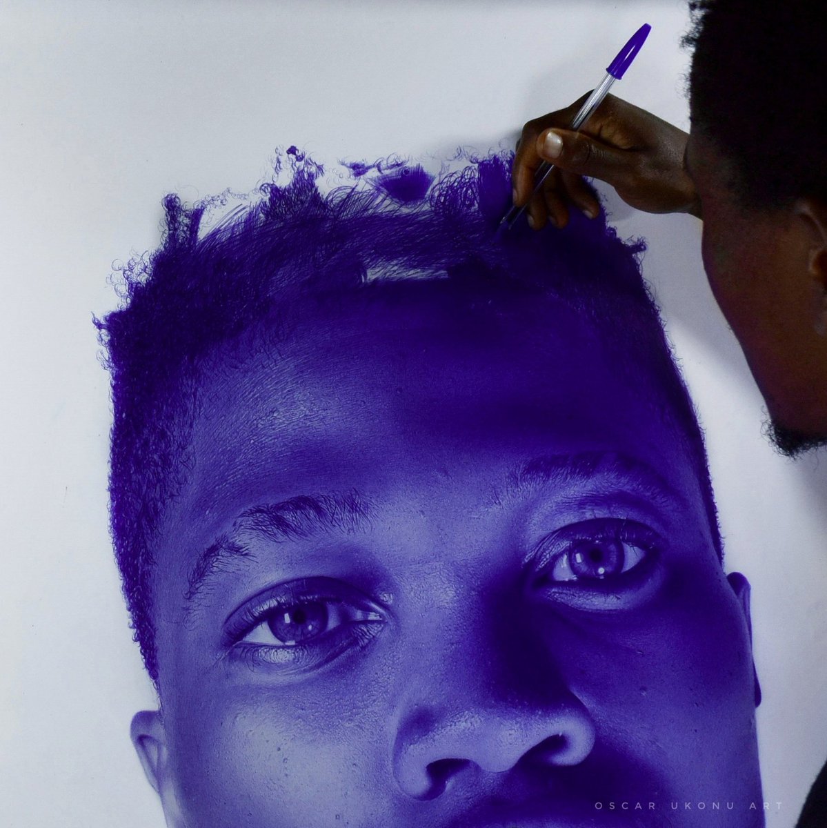 UkonuOscar's tweet photo. Ballpoint pen on paper.
#Progresshot.
Title: PASSENGER.
#hyperrealism #contemporaryart #ballpenart #art #africanart #drawing #illustration #inspiration #gallery #portrait #creative #WeAreNigerianCreatives #artwork #wip #realism #collectors #artist #oscarukonuart https://t.co/XSynTaFm0N