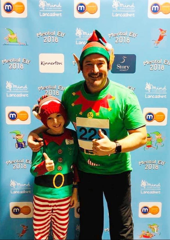 aitcheff77's tweet photo. Well done to my boys for running #mentalelf2018 for @LancsMind, especially the little elf doing his first 5k in 35 minutes! If you can spare a couple of quid to sponsor him, you can donate here https://t.co/iN9JB5OqzE Thank you! #thiselfcan https://t.co/T9ibER8qMV