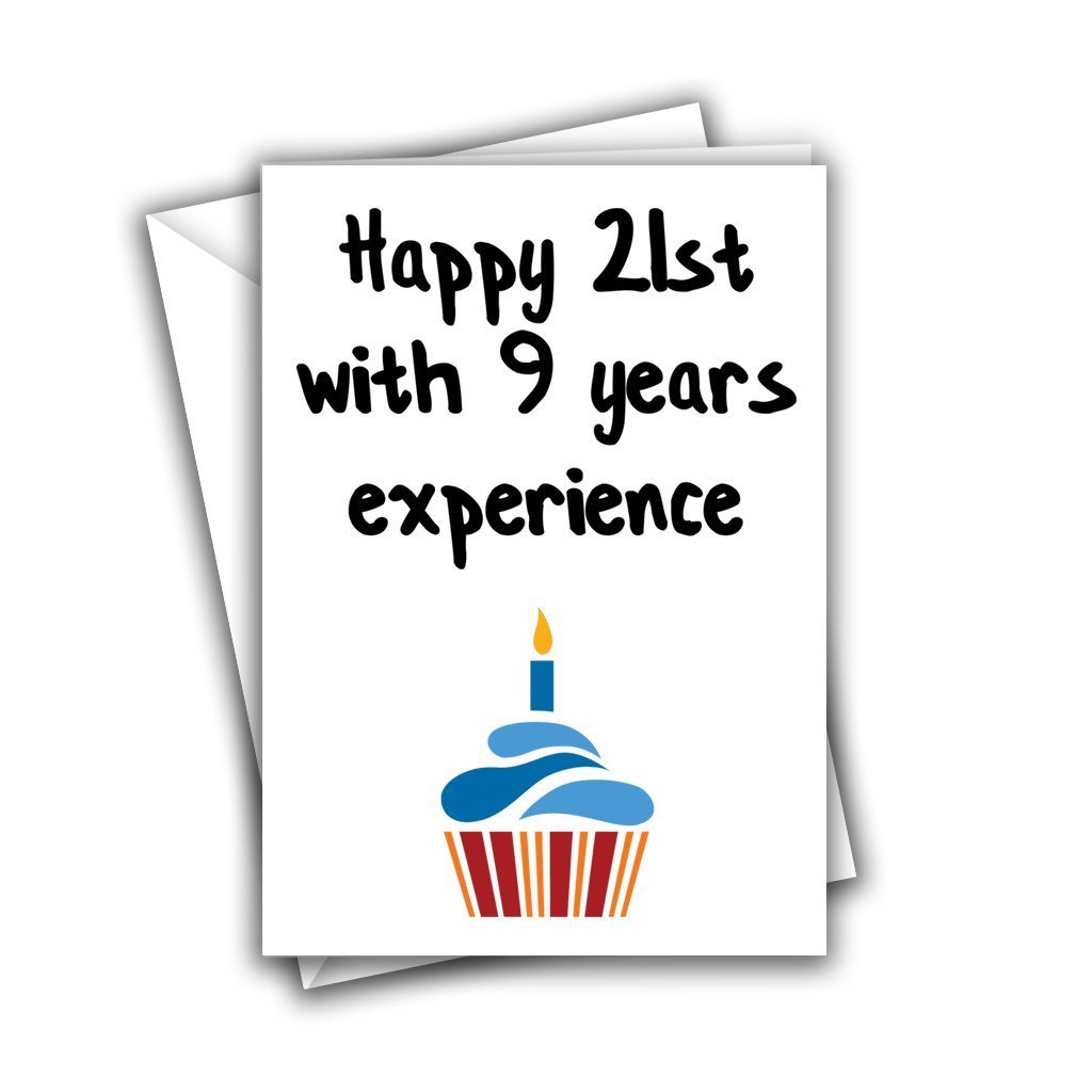 foto_grafix's tweet photo. The giving of a greeting card should say something about you. Instead of going straight for the norm, why not check out our Happy 21st with 9 Years Experience (30th) greeting cards? #birthday #funnycard #funnybirthdaycard #giftideas https://t.co/7YRLUhCZsZ https://t.co/HdTwJuO4D5