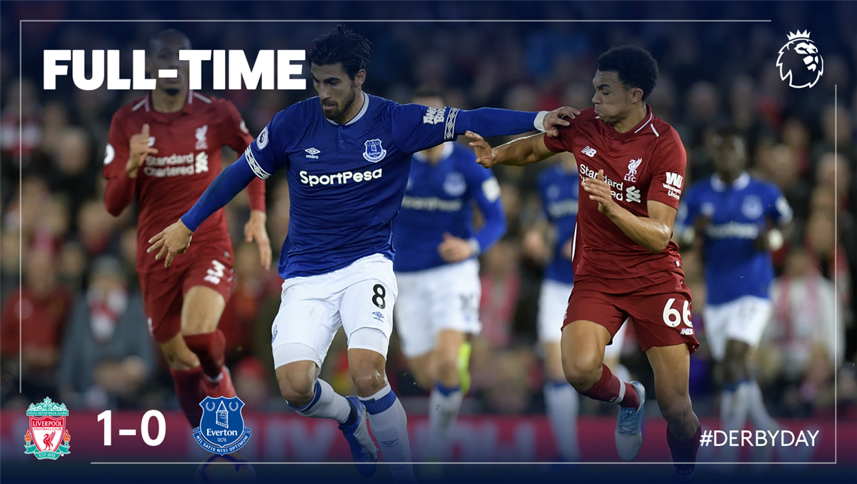 Everton's tweet photo. FT | We had the chances, but conceded at the death. Very hard to take.

🔴 1 - 0 🔵 #DerbyDay https://t.co/nrN2jThoIH