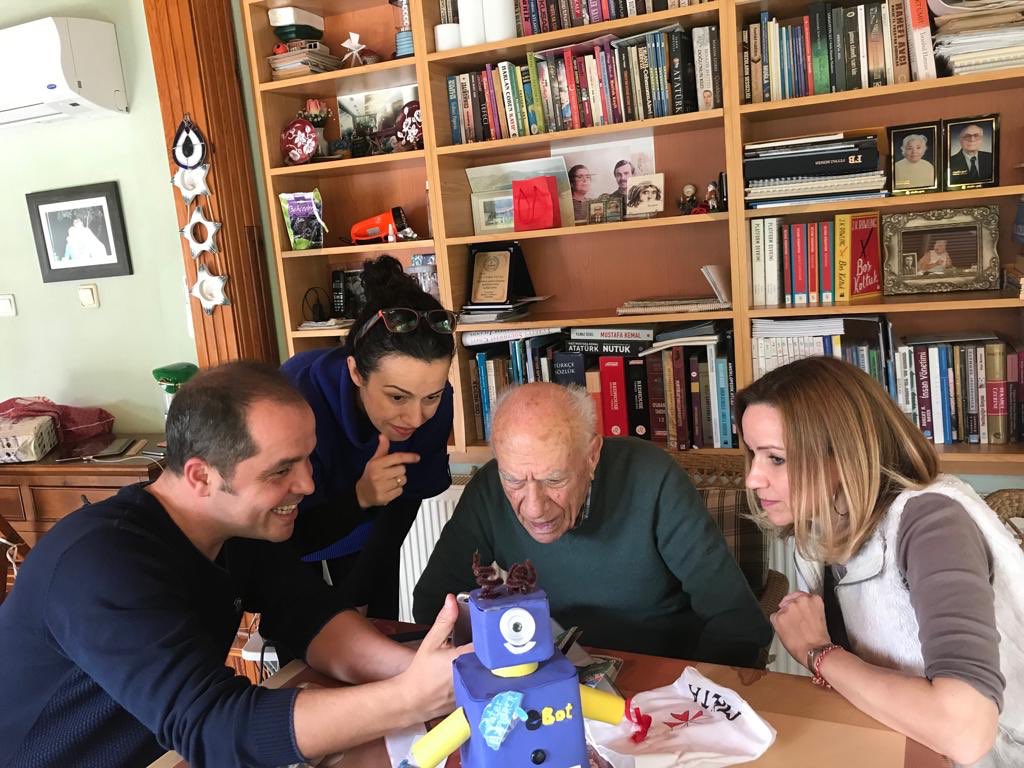 eBotOfficial's tweet photo. I visited very special person today @yucelfikret . I learned a lot of things from his experiments. Thanks for your hospitality. #Roboticnow https://t.co/2Eu2bWPgLC