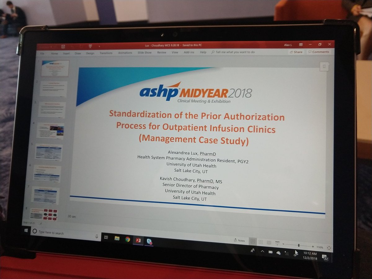 ALuxPharmD's tweet photo. Ready or not, here we go! Come see us at 11:30 today in Room 213b. #ASHP18 #MCM18 https://t.co/q8Nh2nixlx