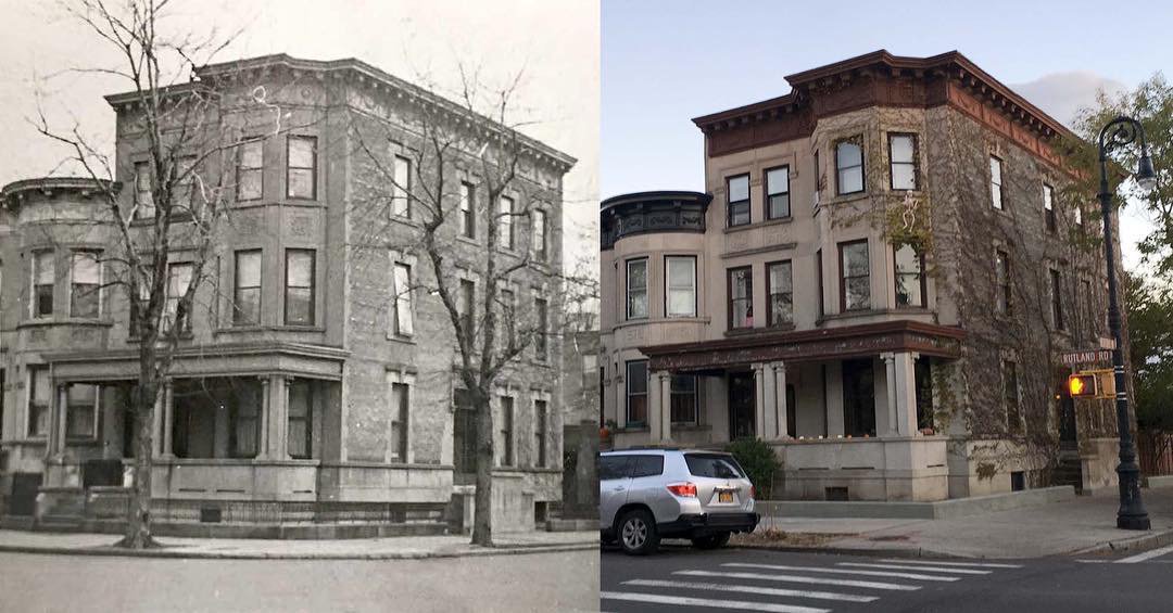 PLGHC_'s tweet photo. Then and Now: The corner of Rutland Road and Bedford Avenue #phototag #vintagephoto #History https://t.co/3GXCO4NK0q