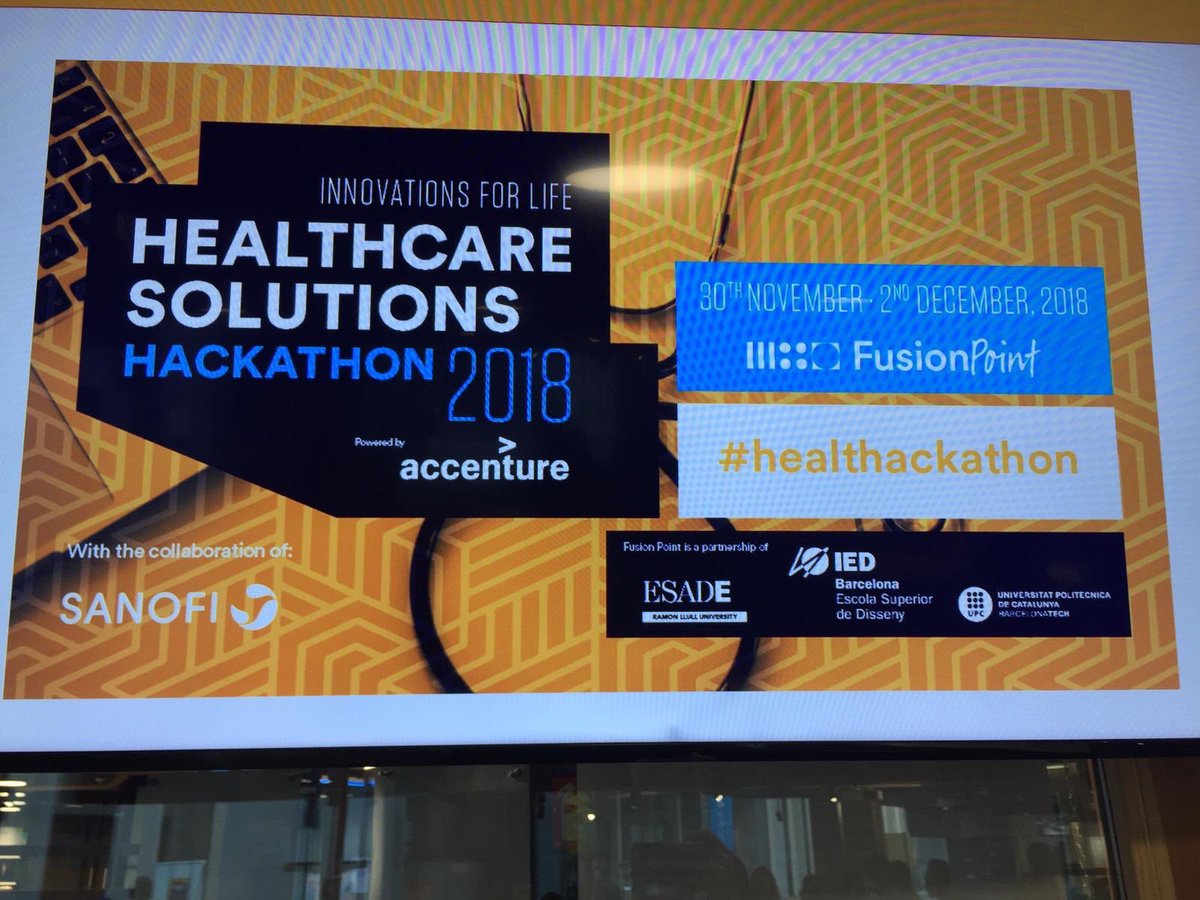 la_UPC's tweet photo. Han estat 48 hores en què 10 equips d'estudiants d'#enginyeria, #disseny i #business han dissenyat la millor solució per prevenir i tractar malalties mentals al laboratori #FusionPoint. #Healthackathon https://t.co/FxENFlpykB