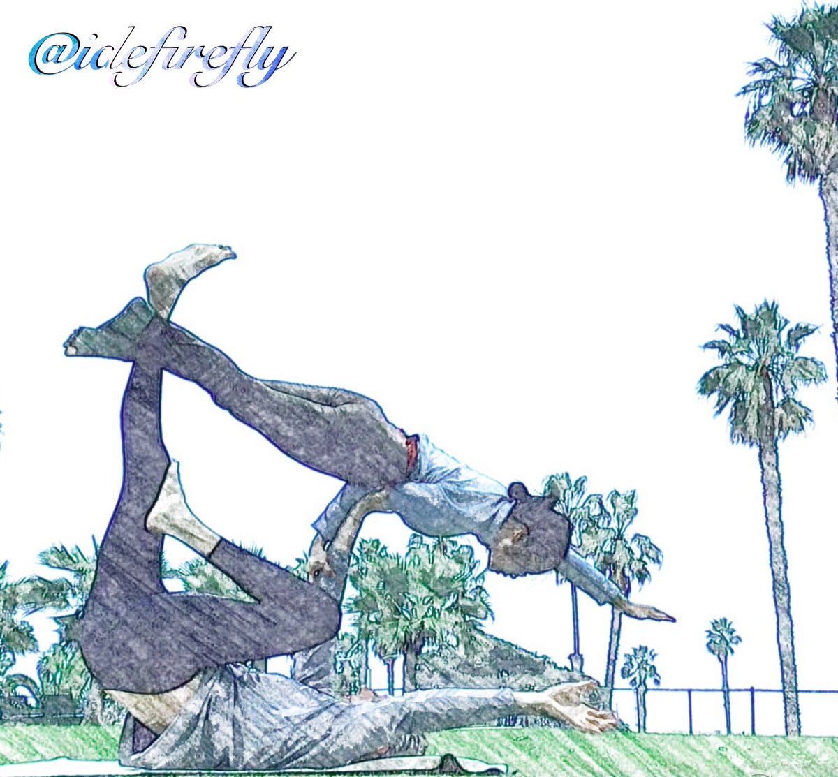 idefirefly's tweet image. Playing with sketches of options for attachments and counterbalance. It’s fun to see where new ideas can go when we apply them to different poses! #iloveacro #acrobat