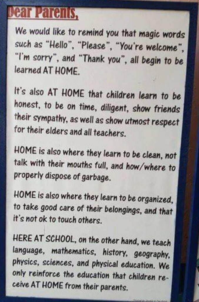 SUNDAY THOUGHTS... I stumbled across this and thought how well it summarises the partnership between school and home. When we work together we can make the best little people possible! #homeschoolpartnership #homeandschooltogether #parentingandschooling #theresnoiinteam #team