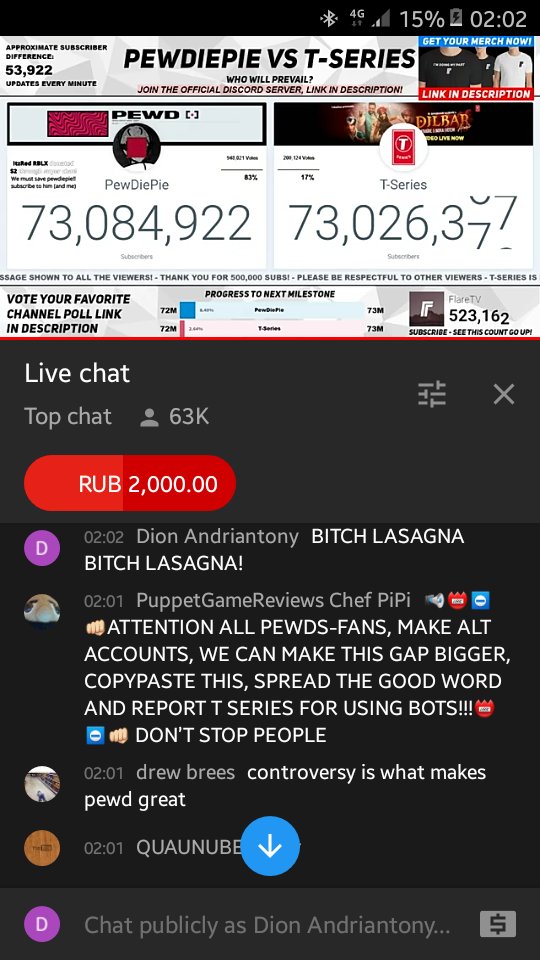 dionandriantony's tweet photo. BITCH LASAGNA BITCH LASAGNA #pewdiepie #pewdiepievstseries https://t.co/Qu5Xo30hj1