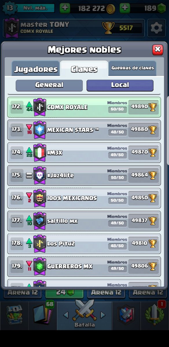 Llegamos al top local!!! #op #ClashRoyale <a href="/CDMXesports/">CDMX e-sports club</a>