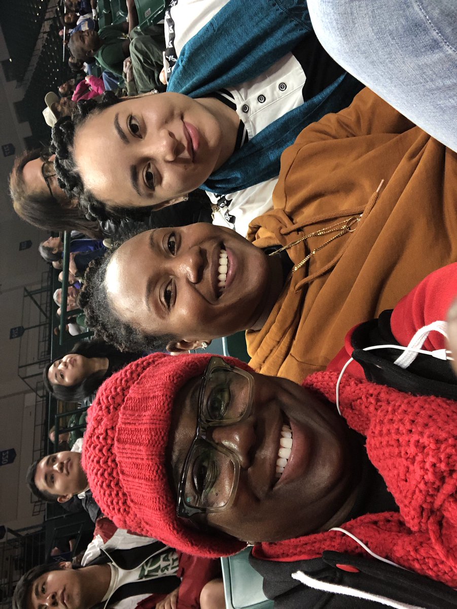 CoachSButler's tweet photo. Chilling yesterday @CharlotteWBB game with 2 of my favs while watching 2 of my favs on the sidelines coaching. Love my Butler Babies @gwu_24 @kenyablandon @ecucoachstewart Jai. #roundfaces #proudCoach #butlerbabies https://t.co/A9PwlOS9iB
