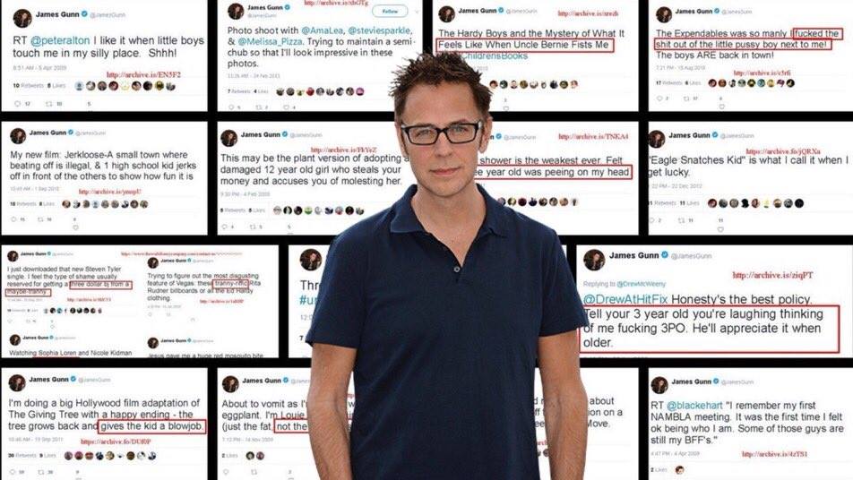 FreetheButerfli's tweet photo. @L1THIUM122 @LizFreedomD5 Yes they are real tweets believe me: screenshots from Google. If you look at James Gunn pedo tweets,they are even more explicit. https://t.co/z6jYt0n1fj