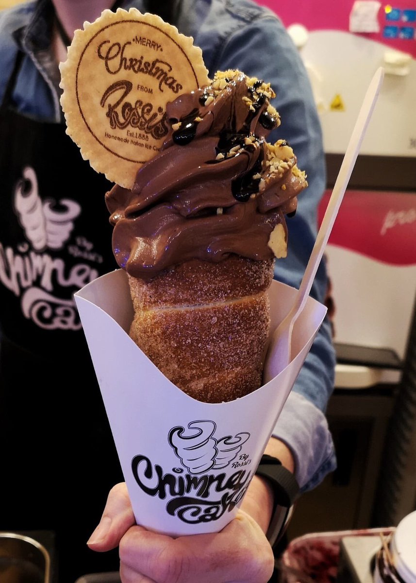 Now it's December it's acceptable to do all things Christmas 🎄 Just so you know <a href="/LoveRossis/">Rossi's Belfast</a> now have homemade chocolate ice cream in a chimney cake <a href="/BelfastXmasMark/">Belfast Xmas Market</a> Go get one!🍦 ❤️ #itsgoodcositsrossis #shoplocal #yummy