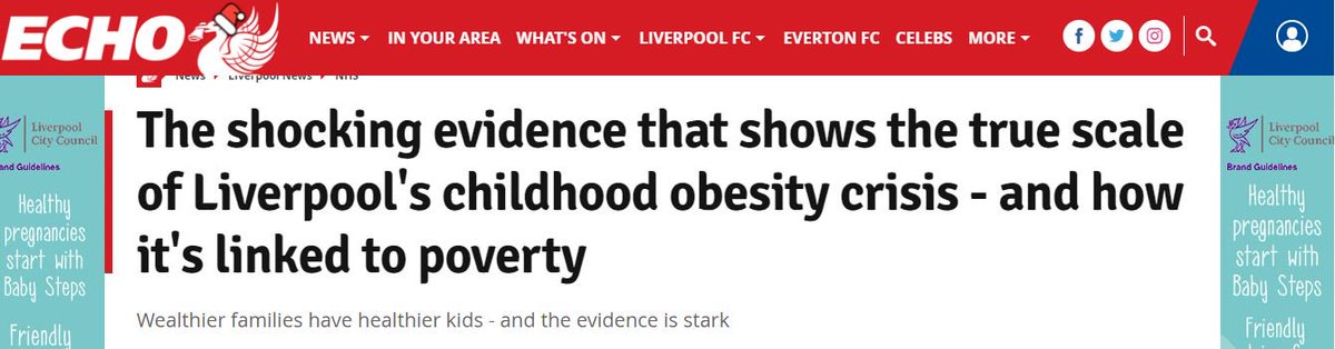 Coverage of our latest research on widening socioeconomic #inequality in childhood #obesity in Liverpool in the local press today.
liverpoolecho.co.uk/news/liverpool…
<a href="/edgehill/">Edge Hill University</a> <a href="/EHUSportandPA/">EHU Sport & PA</a> <a href="/EHU_Research/">Edge Hill Research Office</a> @PhysActivityEd